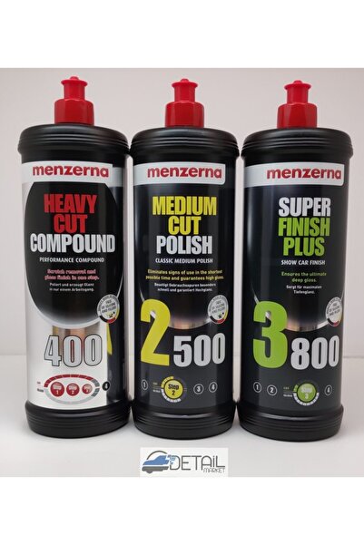 Menzerna 400 Kalın 2500 Ince 3800 Hare Giderici Set 1 Lt
