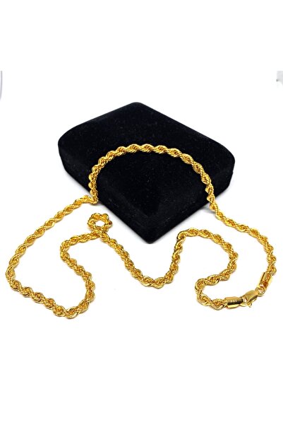 Gürler Kuyumculuk 55 Cm Pullu-arpa, Burgu-halat Zincir Altın Kolye - Ak0204