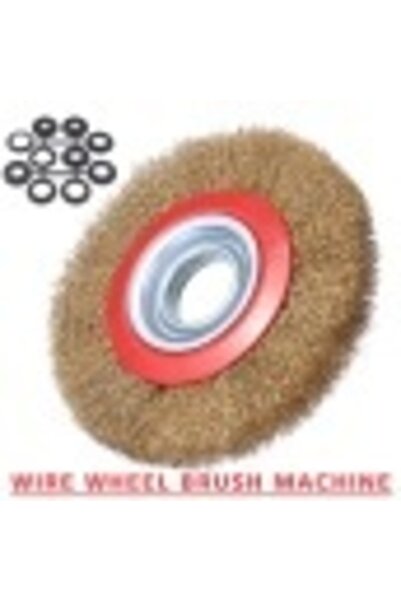 Depolife Taşlama Motoru Çelik Fırçası 175mm Spiral Sarı Tel Fırça Kir Pas Yağ Sökme Parlatma Fırçası