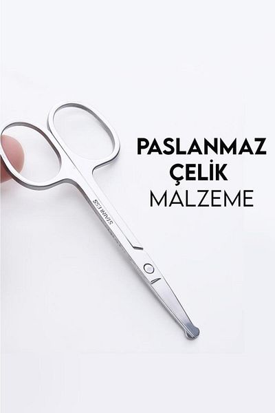 MUJGAN Silver Stainless Steel Nose Scissors