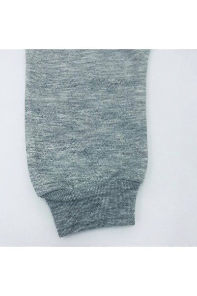 Kidaxi Lisa Belden Fiyonklu Patiksiz Tek Alt Pantolan Eşofman Gri