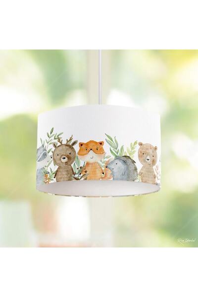 Zethome Genç Çocuk Odası Sulu Boya Hayvanlar Çocuk Sarkıt Avize