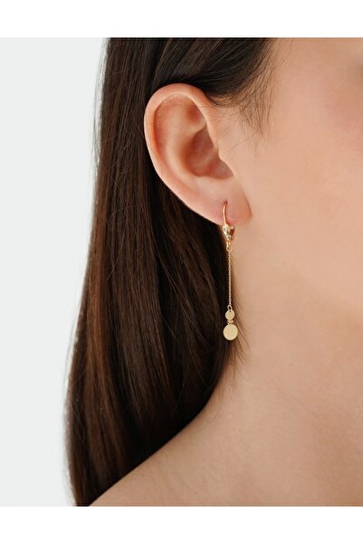 Arpaş Pul Sallantılı Zincir Altın Küpe