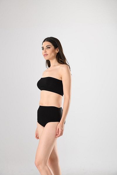 Miss Fit 3001 Women's Black Butt Shaping Seamless Knitted Supported Panties