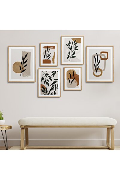 HOMEPACK Set za slikanje od 6 delova sa prirodnim drvenim okvirom Altı-010