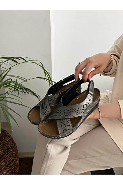 Behtah Kundura Καλοκαιρινά παπούτσια με πλήρη ορθοπεδική μαλακή σόλα Velcro α...