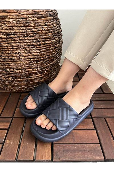 Behtah Kundura Unisex Slide Μαλακή χοντρή αντιολισθητική σόλα Soelite Beach Pool Garden Sea Daily Παντόφλες