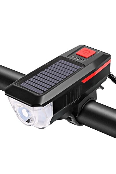 Solar Powered Solar Bicycle Front Headlight Lighting-Rechargeable Front Light