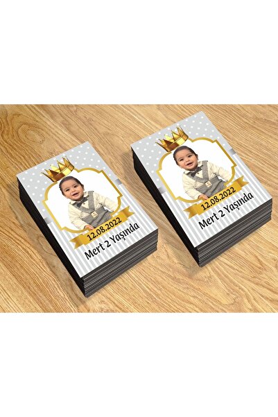 reklamatolye Kişiye Özel Resimli Doğum Günü Magneti 2 Temalı 8x6 Cm 10 Adet