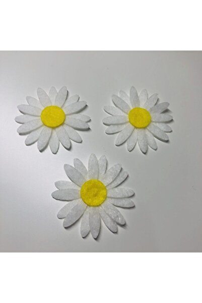 Yumuşakkeçe Keçe Papatya Beyaz 10 Adet