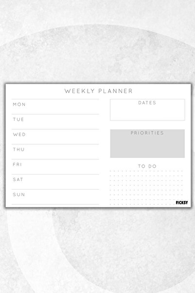 Ficksy مخطط أسبوعي - مقاس A4 - 30 ورقة - مخطط أسبوعي
