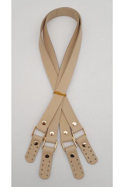 angel çanta aksesuar Light Gold Metal - Raw Natural Color Square Model Real Leather Bag
