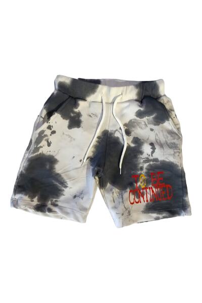 Puledro Pantaloni scurți imprimați cu model din bumbac, cu talie elastică