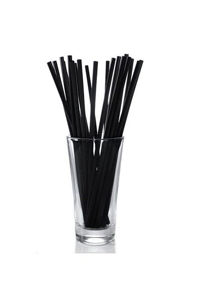 Pipetsan Frozen Black Straws 100 Pack
