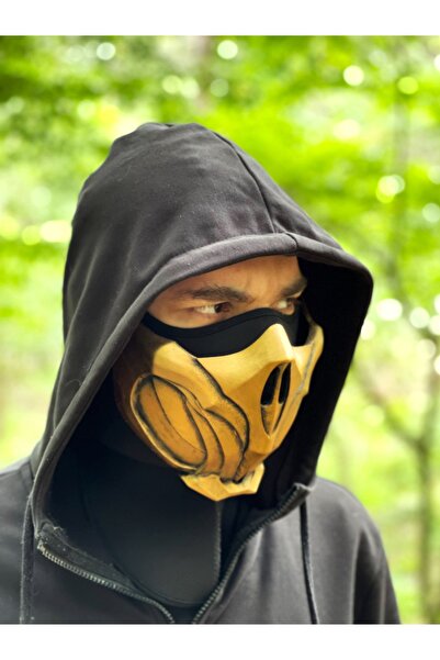 Carbontech 3D Teknolojileri Scorpion Maskesi - Mortal Kombat 11 Oyun Koleksiyon