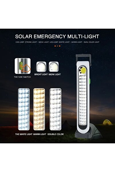 gaman 45led Güneş Enerjili 3renk Işıklı 45watt Solar Kaliteli Süper Parlak La...