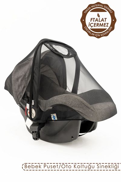 mordesign Baby Luxury Stroller/Auto Seat Fly Screen, Sahra Series, Black (COMPATIBLE WITH ALL BABY PUSET/OTO SEAT)