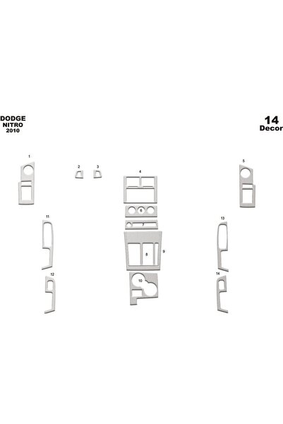 meriç cockpit design ميريتش ®   دودج نيترو توربيدو امامي مطلي الومنيوم 14 قطع...