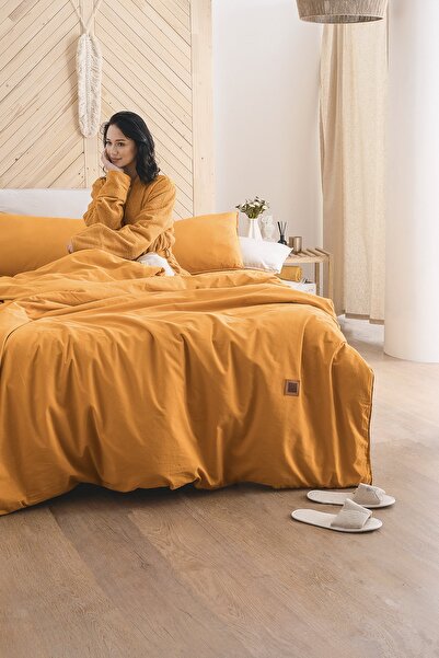 COTTONMANIA Mono 101- 100% Extra Pure Cotton, Πλυμένο Σετ Παπλωματοθήκης Ζευγάρι