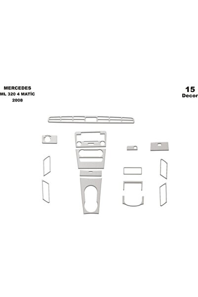 meriç cockpit design ميريتش ®   مرسيدس Ml 320 Cdı توربيدو أمامي مطلي ألومنيوم...