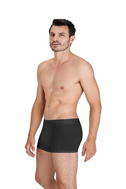 Kom Colin Pamuklu 2 Li Erkek Boxer Siyah