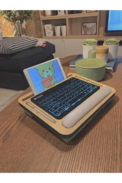 Axolotl Supply Kids Telefon Ve Tablet Bölmeli Minderli Laptop Sehpası 13" Inch
