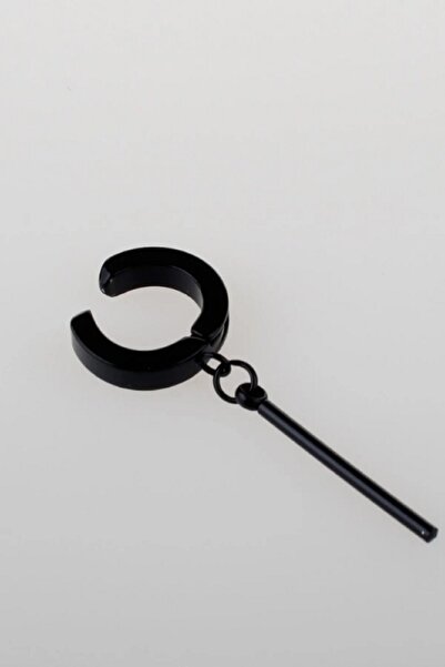 UBUH SHOP Unisex Halka Sıkıştırmalı Çubuk Sallantılı Kıstırmalı Çelik Küpe