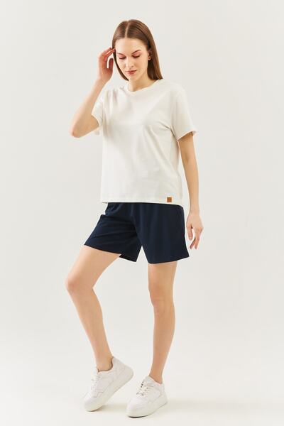 Butikgiz Tricou de bază cu mânecă scurtă, alb, supradimensionat, confortabil,...