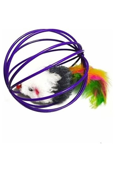 Fatih-Pet Colorful Mouse with Metal Bulk Feather Tail