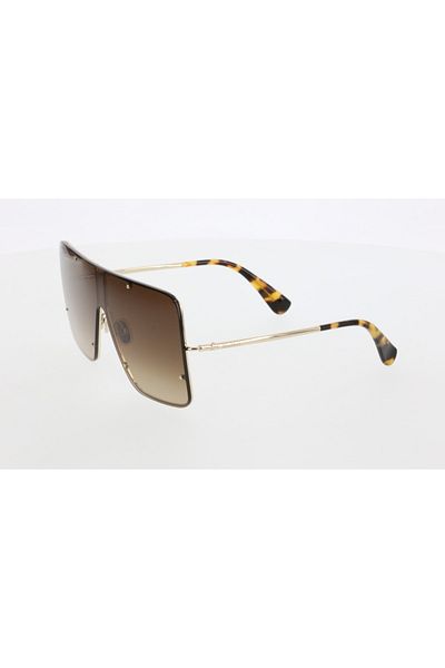 Maxmara Mm0004 00-00-135 Brown?Glassy Women's Sunglasses| 2022 Season Yellow Framed