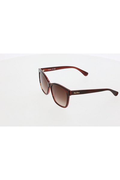 Maxmara Mm0042 56-16-140 Brown?Glassy Women's Sunglasses| 2023 Season Claret Red Framed