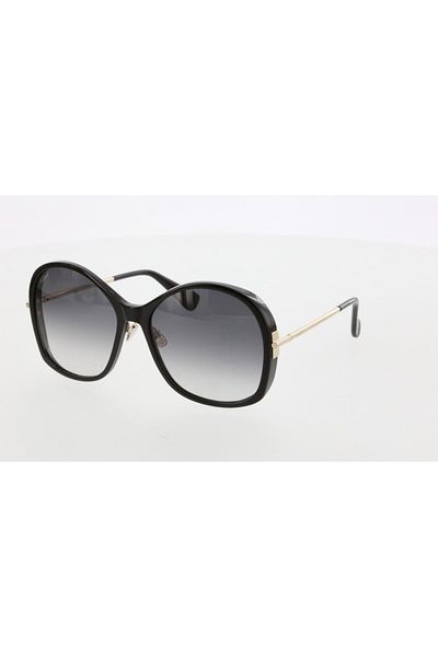 Maxmara Mm0027 60-17-135 Smoked Glass Women's Sunglasses| 2022 Season Black Framed