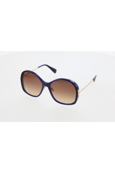 Maxmara Mm0027 60-17-135 Brown?Women's Sunglasses with Glass| 2022 Season Navy Blue Framed