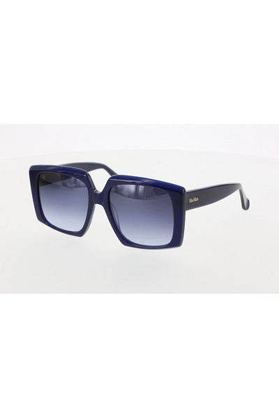 Maxmara Mm0024 56-17-145 Smoked Glass Women's Sunglasses| 2022 Season Navy Blue Framed