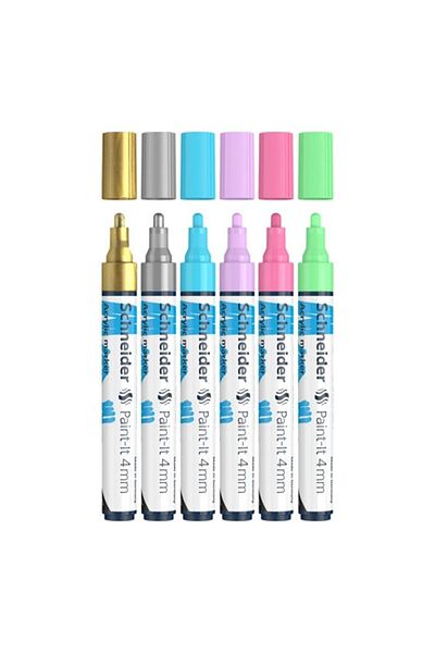 SCHNEIDER Paint-it 320 Acrylic Marker 4 Mm Set of 6 Pens-2 (120296)
