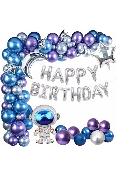 Bkmc Σετ πολυτελείας με μπαλόνια για πάρτι γενεθλίων με θέμα το διάστημα