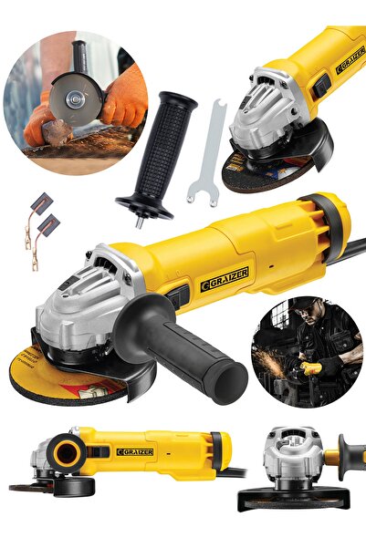 Graizer Alman 4200 W Metal Şanzuman Bakır Sargılı Avuç Içi Taşlama Demir Metal Kesme Makinesi Sprel 125 Mm