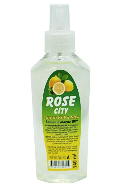 rosecity Rose City Limon Kolonyası 80° Sprey 140 Ml.