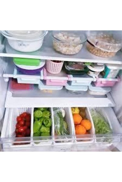 zeynonun dükkanı Hanedanev Refrigerator Cabinet Organizer Basket Drawer Shelf Organizer Multi-Purpose Shelf Organizer