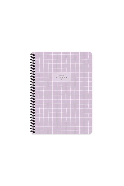 KESKİN COLOR STRIPED 16x22 CM 80 SHEETS PLASTIC COVER WIRE NOTEBOOK 60 GRAM WHITE PAGE COFFEE