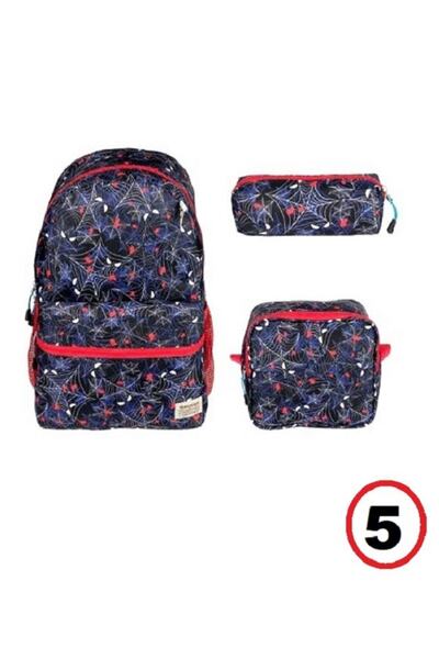 Relaxion 8640 Ilkokul Erkek Sırt Çantası Kalemlik Beslenme Set