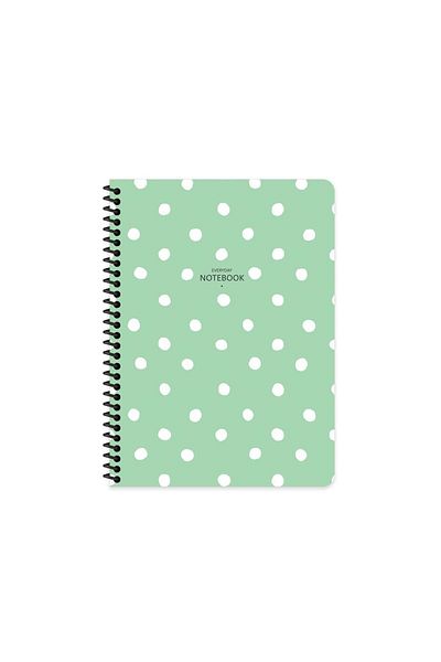 KESKİN COLOR STRIPED 16x22 CM 80 SHEETS PLASTIC COVER WIRE NOTEBOOK 60 GRAM WHITE PAGE POINT