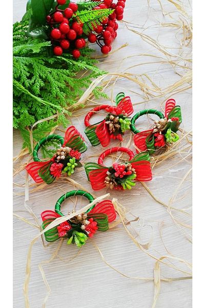 CWolf Bow 6-Piece Napkin Ring
