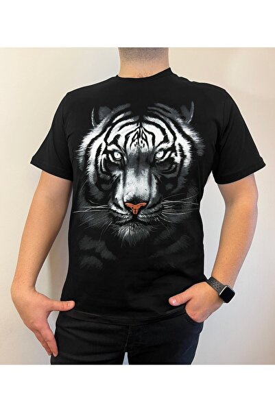 Adrift Mavi Etiket T-shirt Beyaz Kaplan 000008-TSY