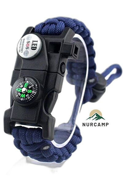 Nurcamp Paracord Kamp Bileklik Hayatta Kalma Bilekliği