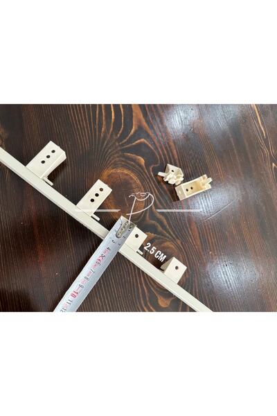 rendecioğlutekstil Katlamalı Perde Dekoratif Ray Montaj Ayağı 2.5 Cm Kısa Baş...