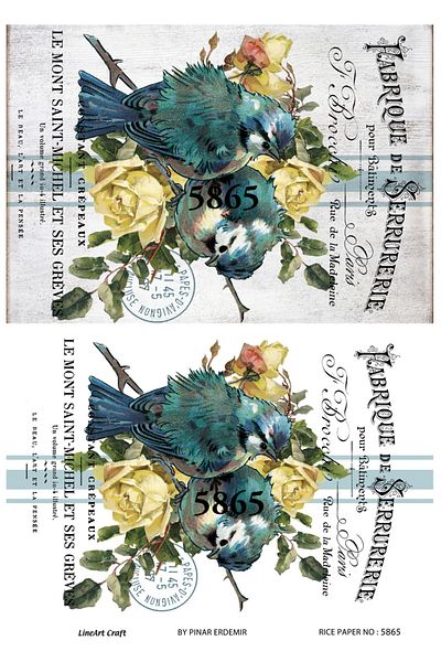 LİNEART Brass Decopage Paper No:5865 - 29x42cm