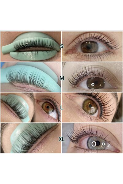 Lush Studio Kirpik Lifting Silikon Ped L Kıvrım Yeşil Kıvırma Garantili Alt Üst Kirpik Lifting Silikonu-7 Çift