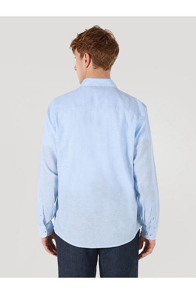 Colin's Men's Blue Regular Fit Long Sleeve Shirt