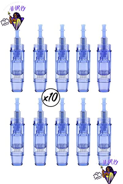 alaraycosmetics 10 قطع 24 دبوس Dr.pen A6، m5، m7، n2c، e30 A1 خرطوشة مقبس مغطاة باللون الأزرق إبرة ديرمابن الأصلية